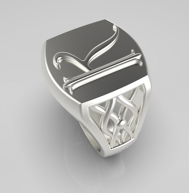 Alphabet Latin K 3D print model_11