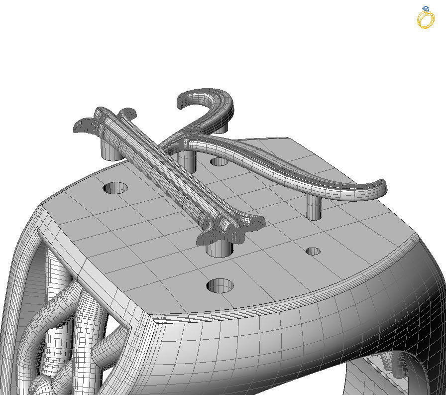 Alphabet Latin K 3D print model_1