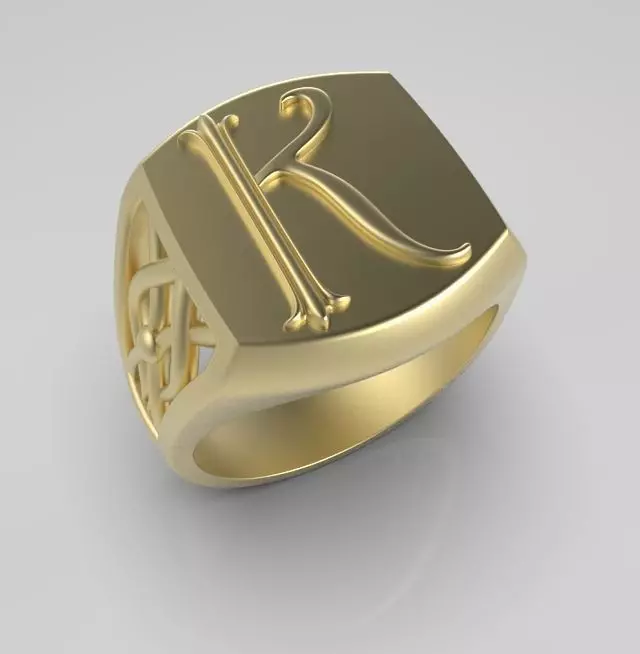 Alphabet Latin K 3D print model_0