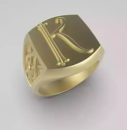 Alphabet Latin K 3D print model
