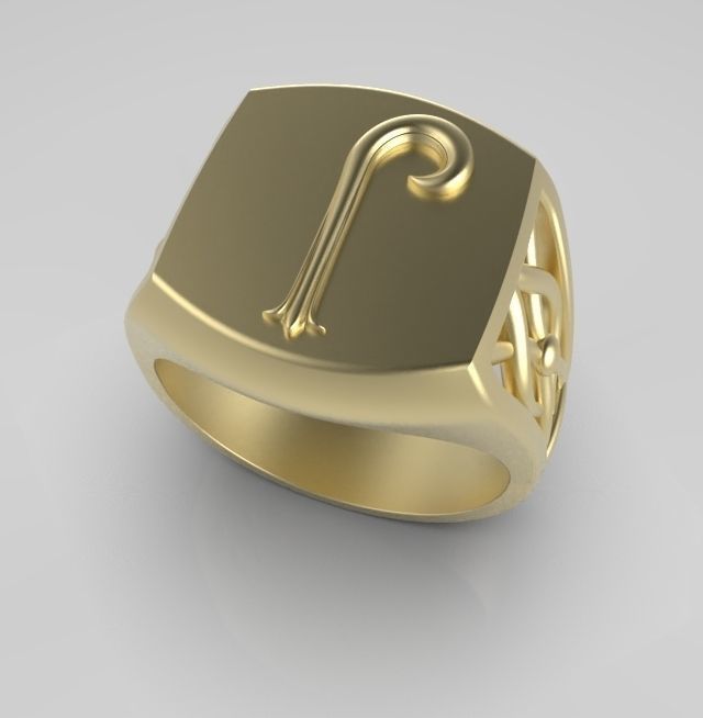 Alphabet Latin J 3D print model_3