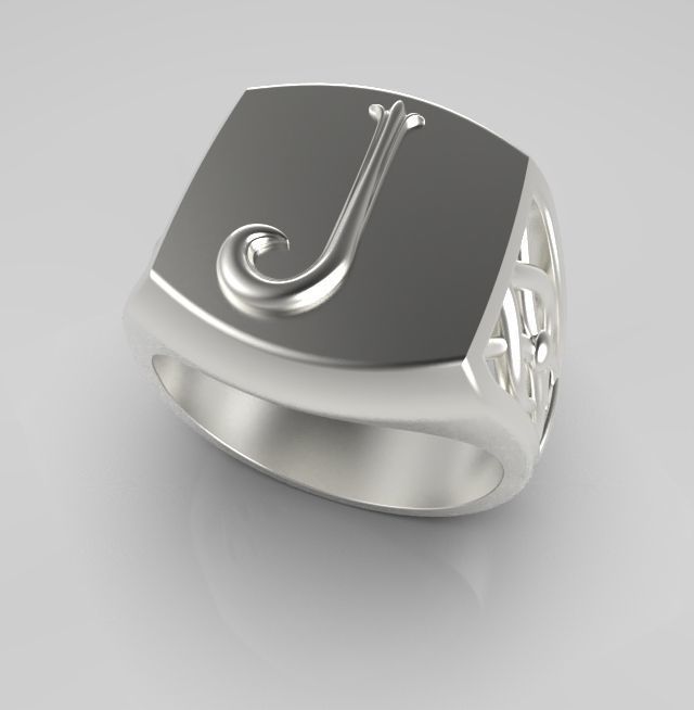 Alphabet Latin J 3D print model_14