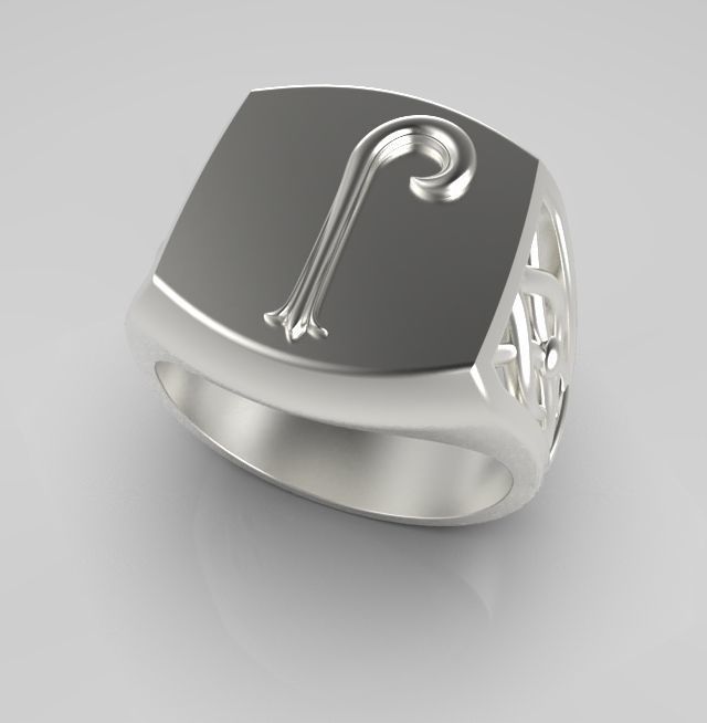 Alphabet Latin J 3D print model_10