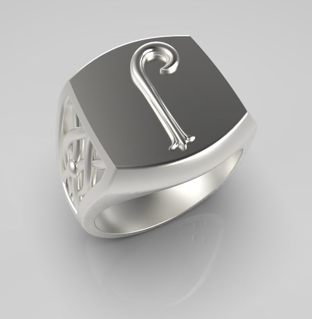 Alphabet Latin J 3D print model_9