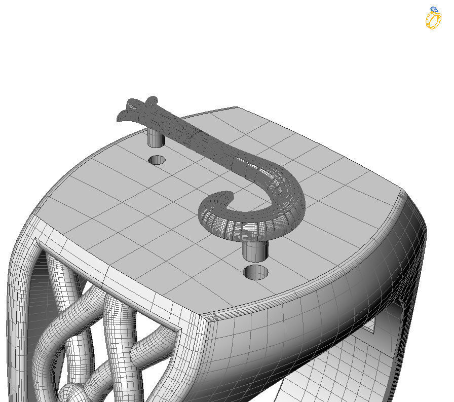 Alphabet Latin J 3D print model_1