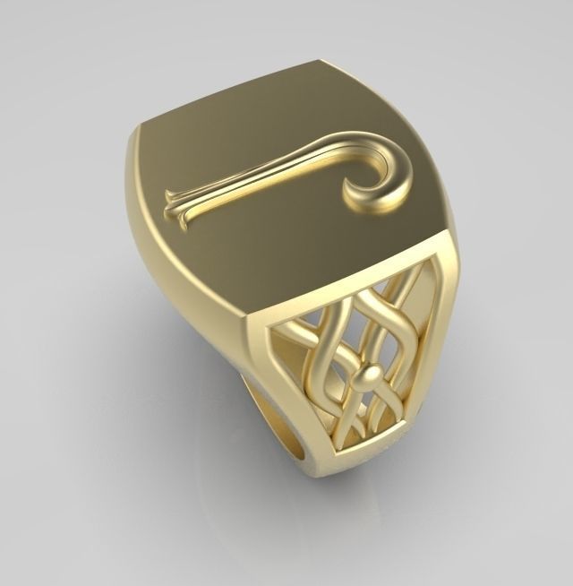 Alphabet Latin J 3D print model_4