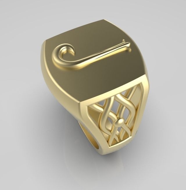 Alphabet Latin J 3D print model_7