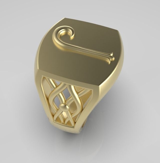 Alphabet Latin J 3D print model_8