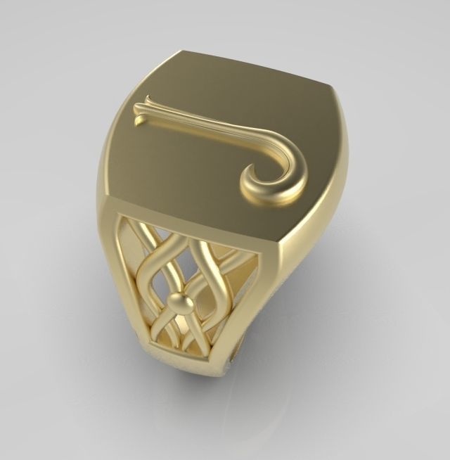 Alphabet Latin J 3D print model_5