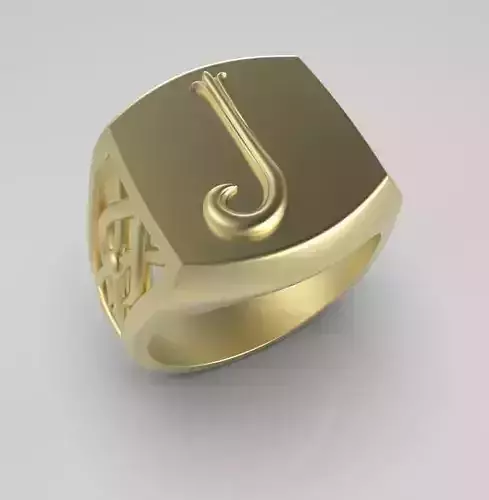 Alphabet Latin J 3D print model