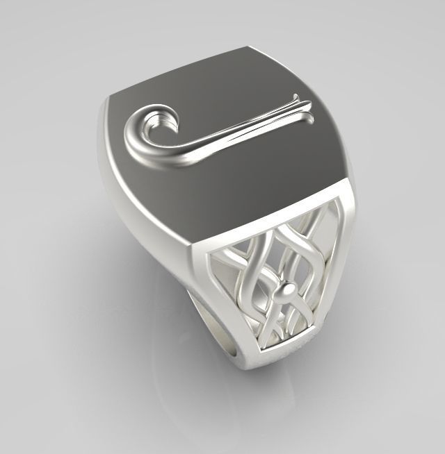 Alphabet Latin J 3D print model_15