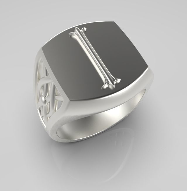 Alphabet Latin I 3D print model_9