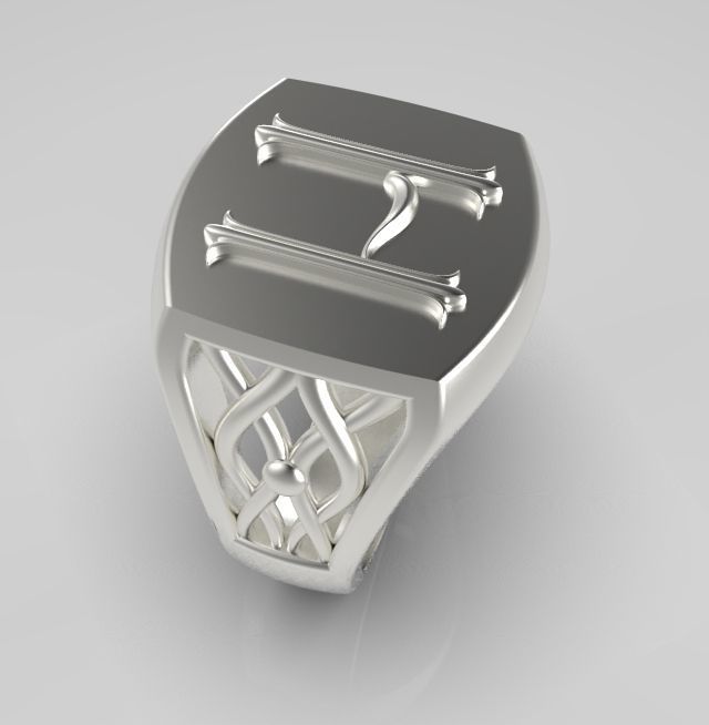 Alphabet Latin H 3D print model_16