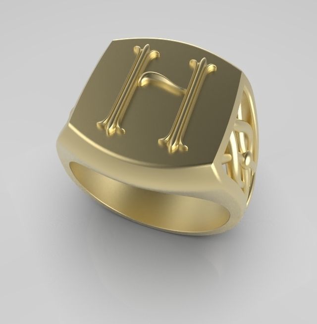 Alphabet Latin H 3D print model_6