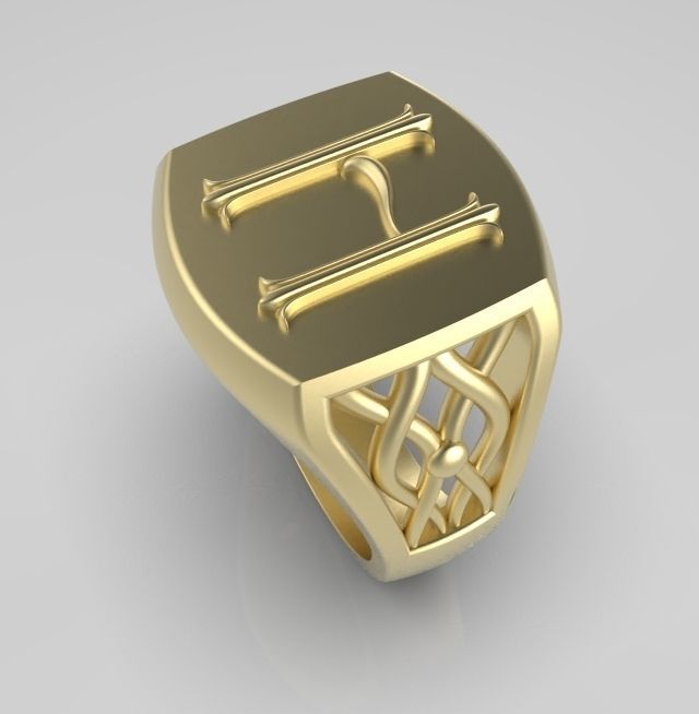 Alphabet Latin H 3D print model_7