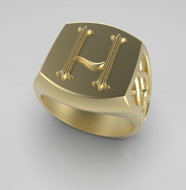 Alphabet Latin H 3D print model_3