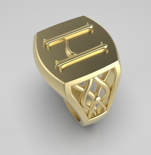 Alphabet Latin H 3D print model_4