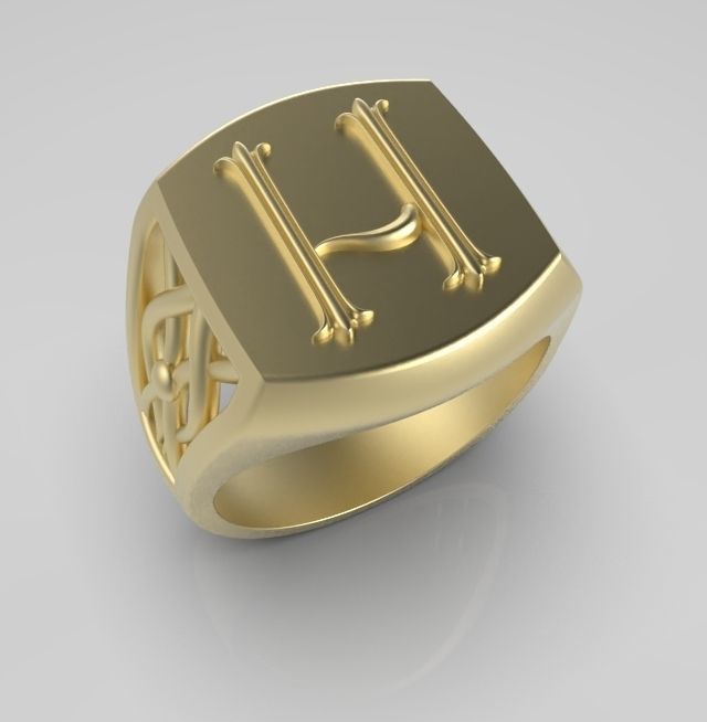 Alphabet Latin H 3D print model_2