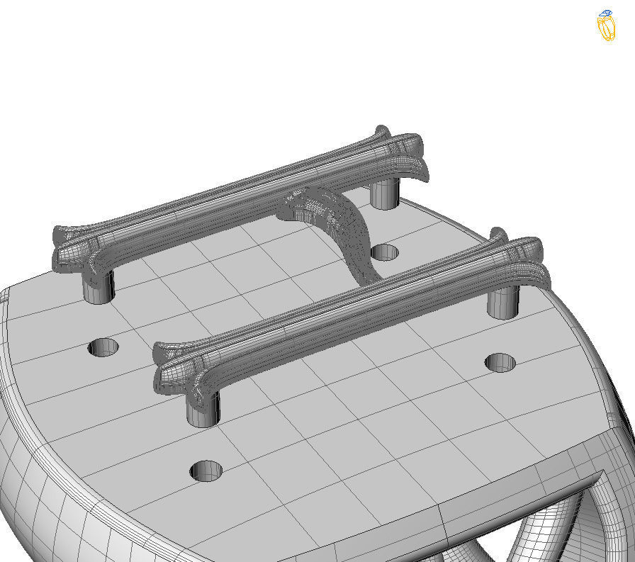 Alphabet Latin H 3D print model_1