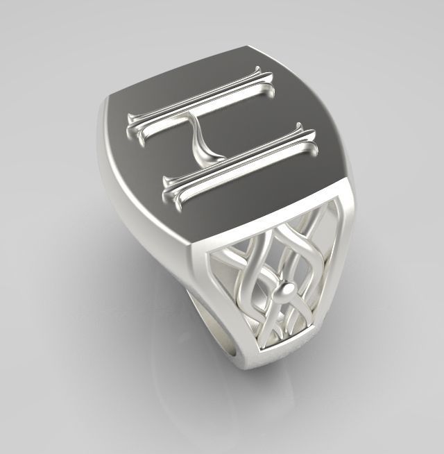 Alphabet Latin H 3D print model_11