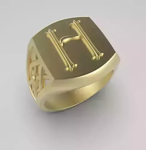 Alphabet Latin H 3D print model