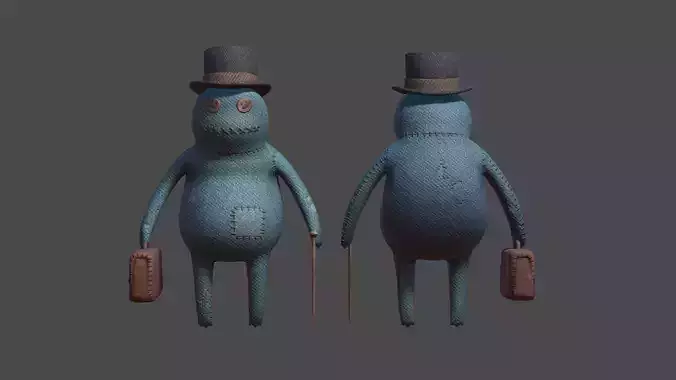 Mr  Frog Low-poly 3D model