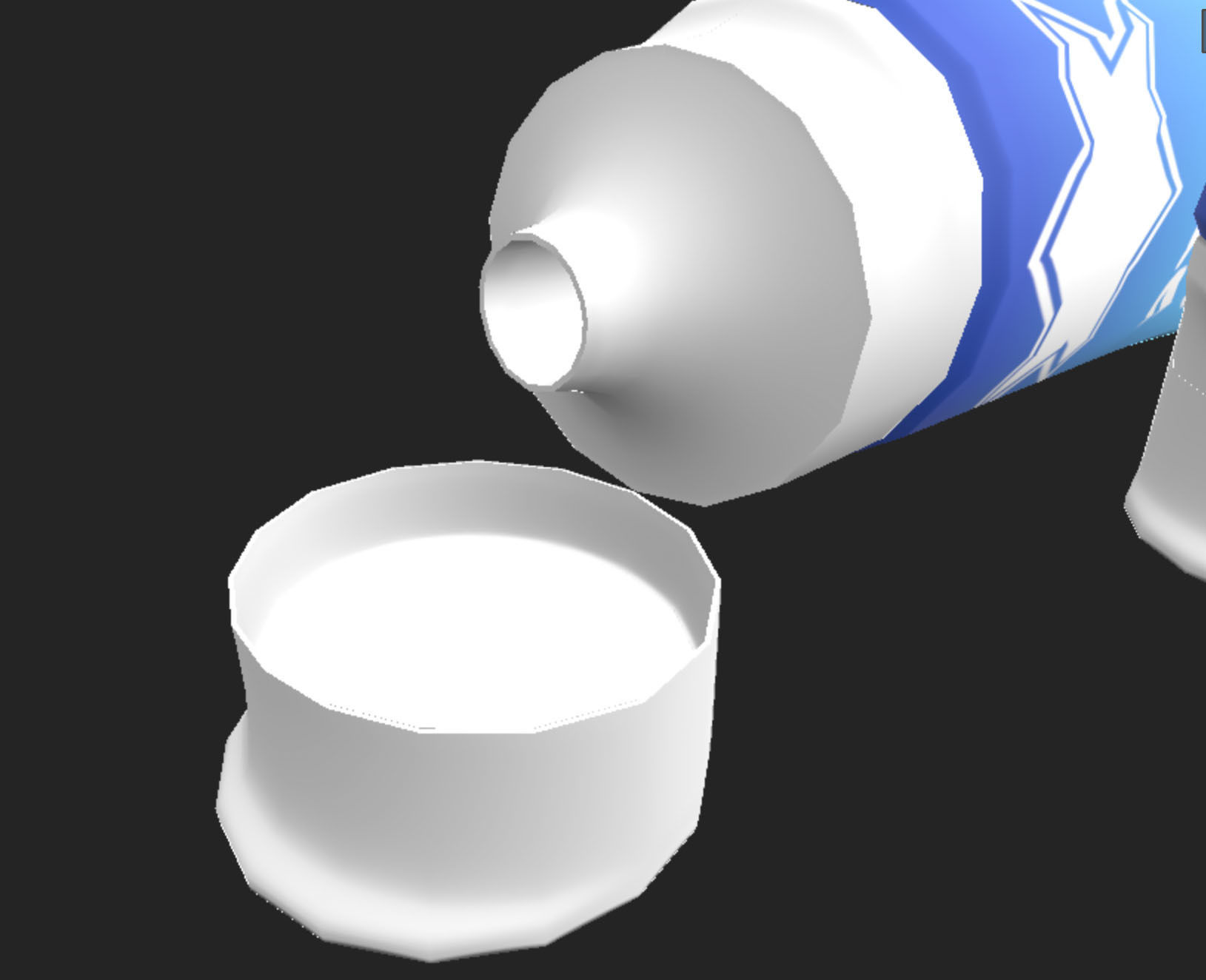 Toothpaste tube Low-poly 3D model_10