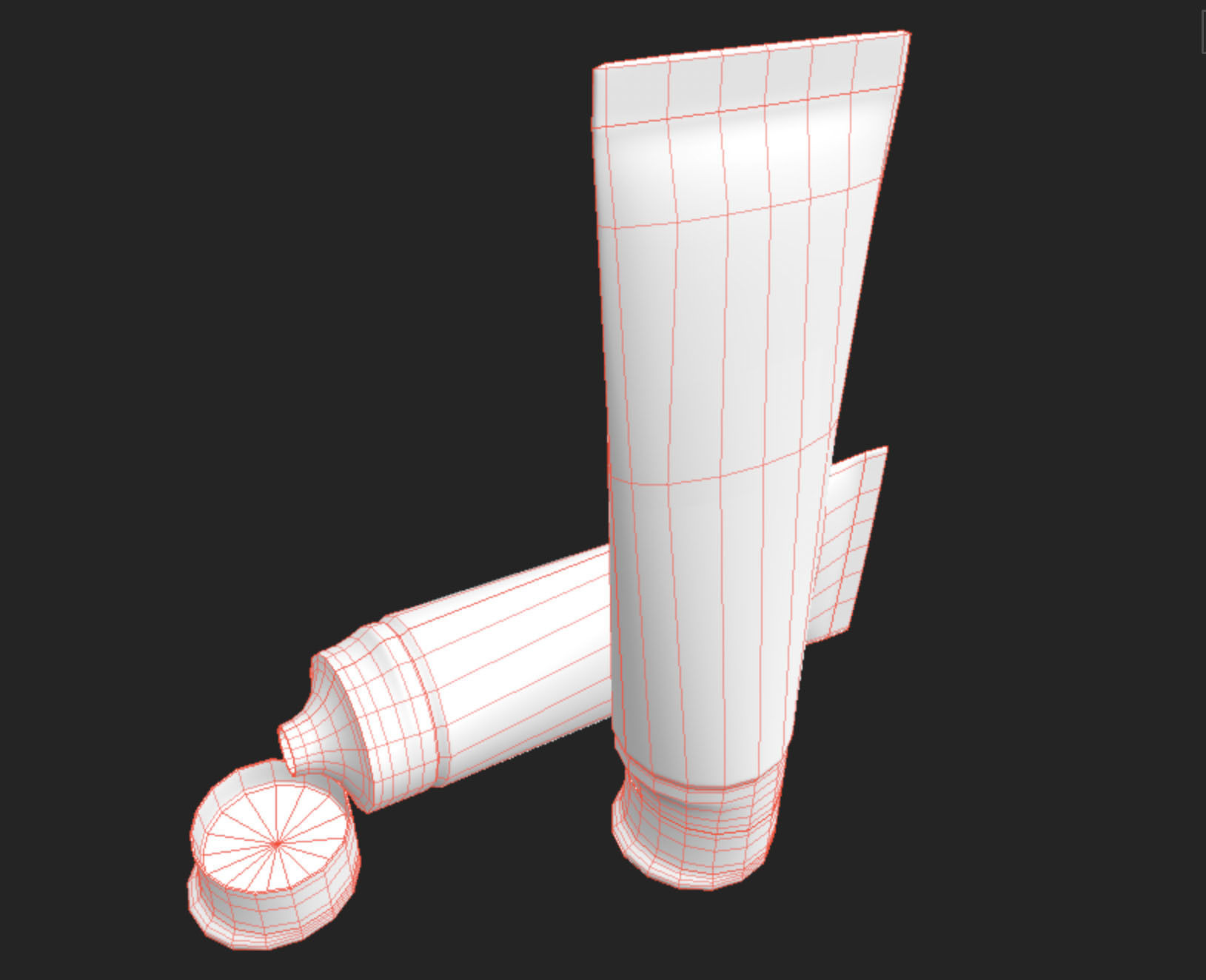 Toothpaste tube Low-poly 3D model_5