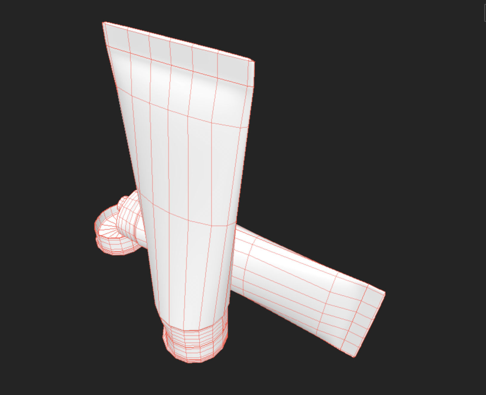 Toothpaste tube Low-poly 3D model_7