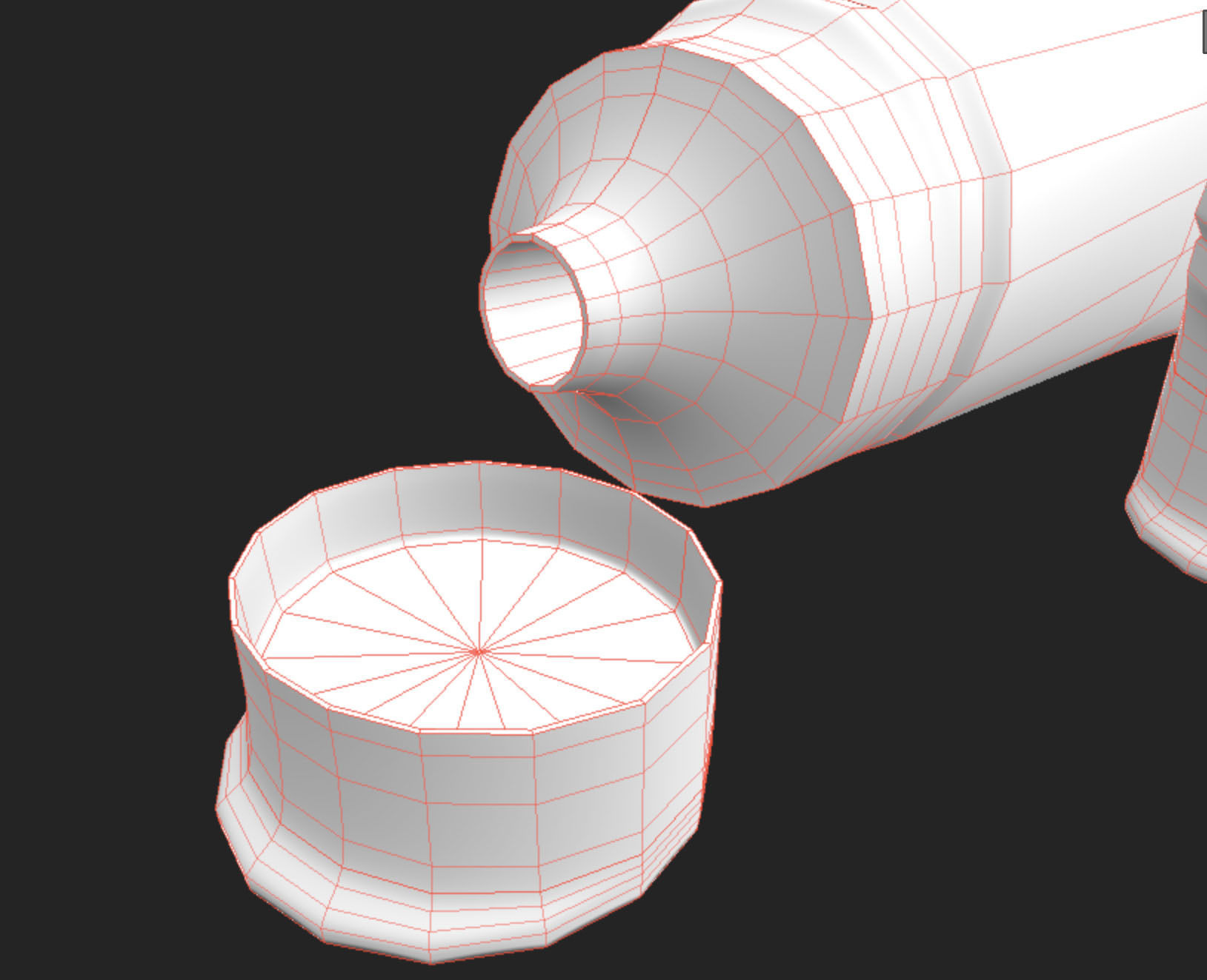 Toothpaste tube Low-poly 3D model_9