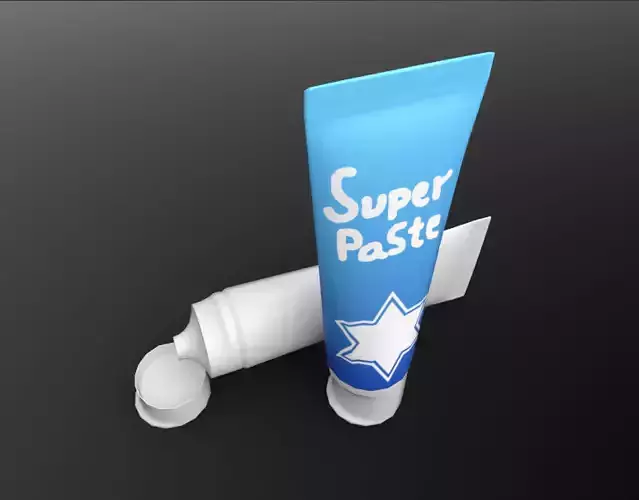 Toothpaste tube Low-poly 3D model