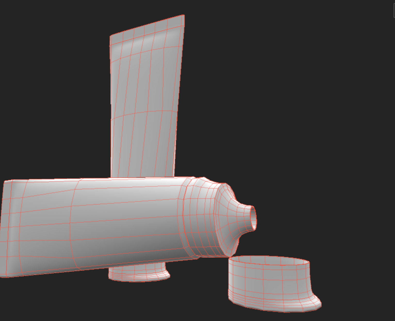 Toothpaste tube Low-poly 3D model_8