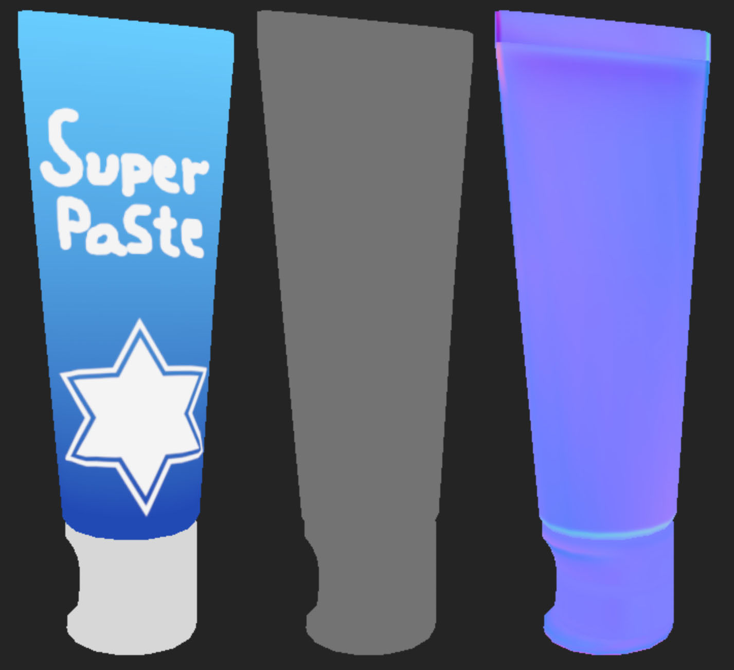 Toothpaste tube Low-poly 3D model_6