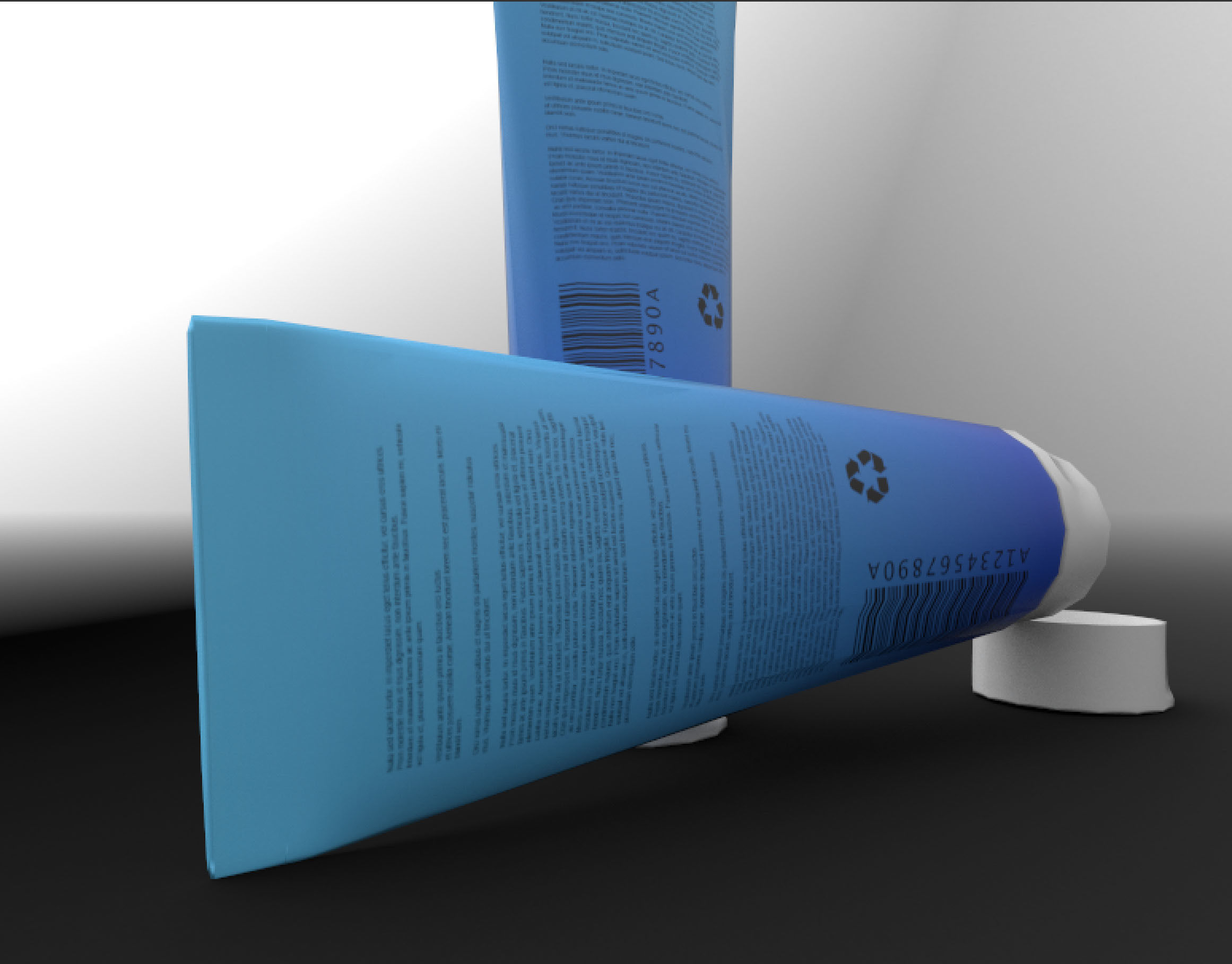 Toothpaste tube Low-poly 3D model_4