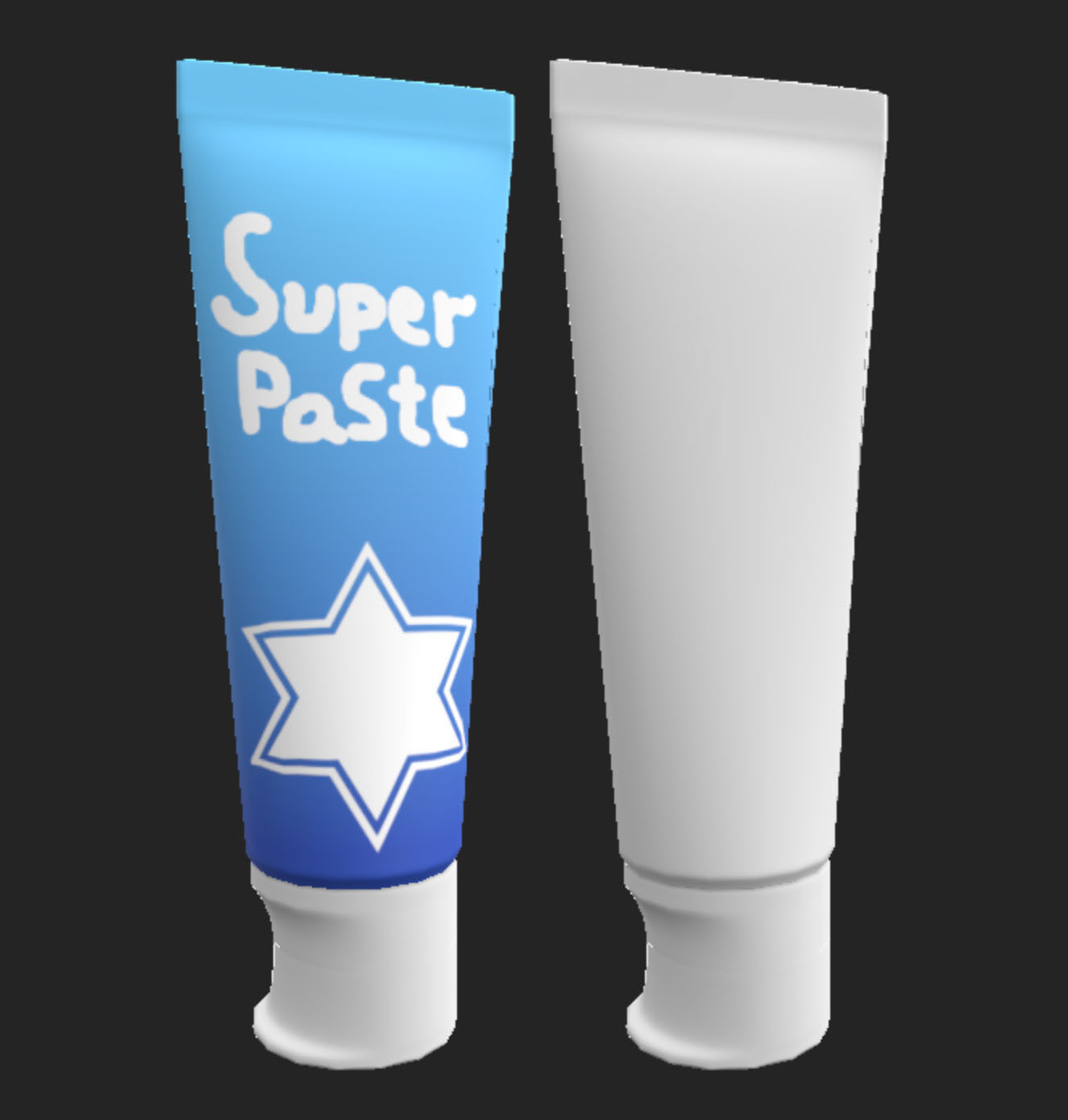 Toothpaste tube Low-poly 3D model_2