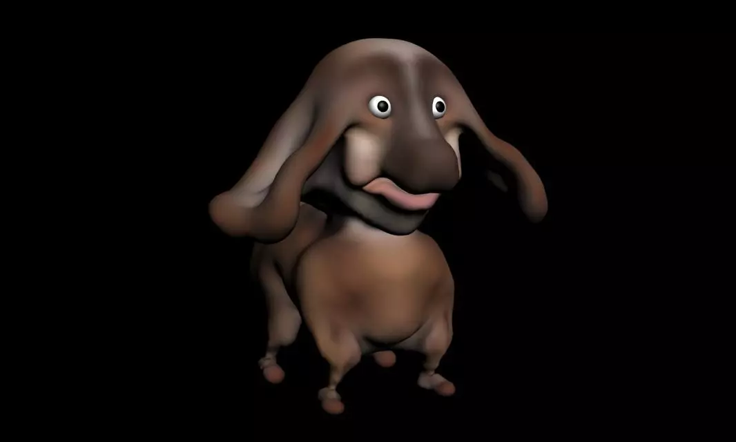 cartoon dog 3D model_0