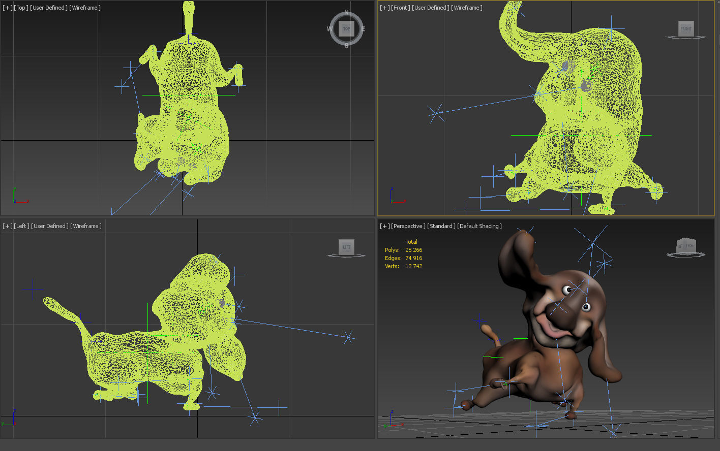 cartoon dog 3D model_5