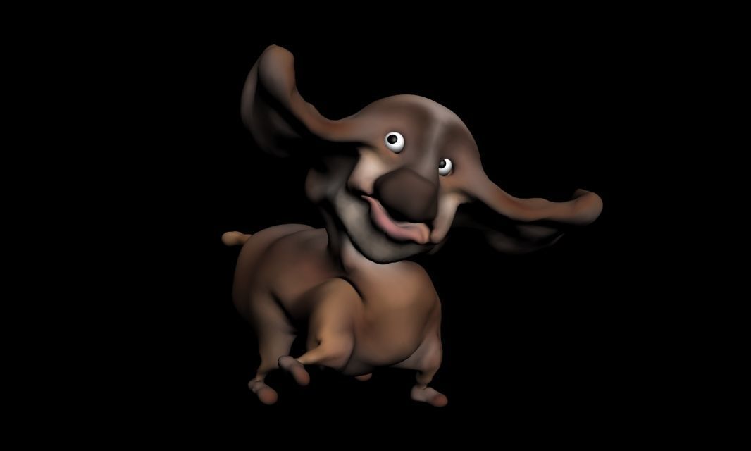 cartoon dog 3D model_3