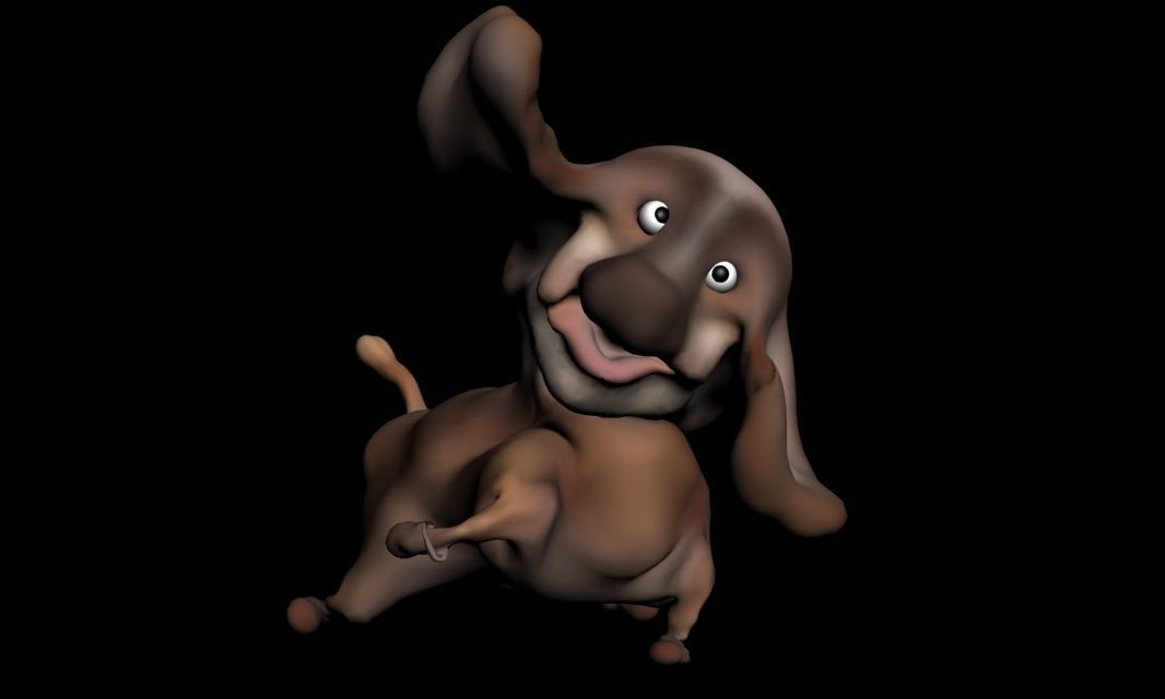 cartoon dog 3D model_4