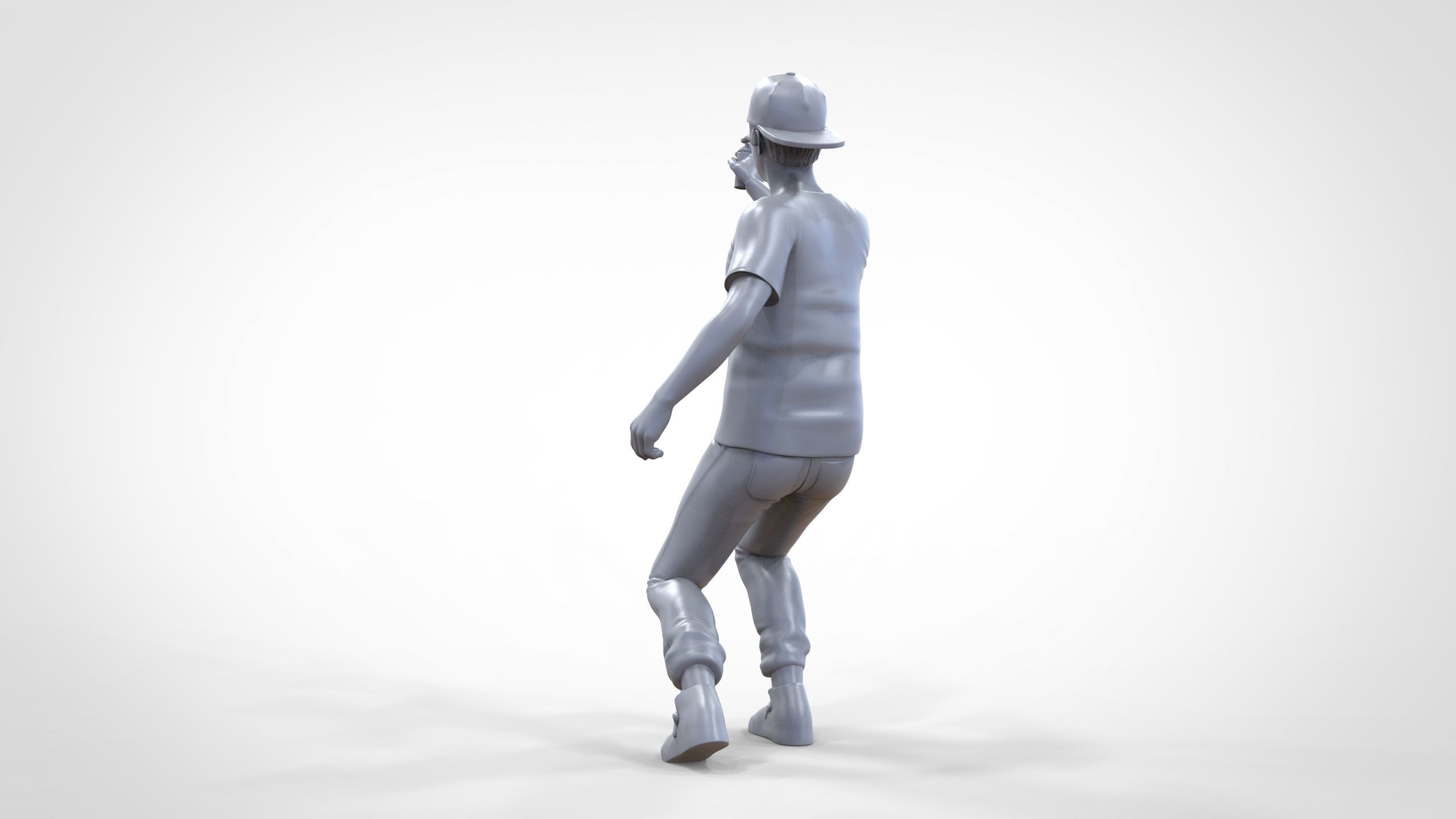 N3 Man spraying paint on the wall 1 64 Miniature 3D print model_25