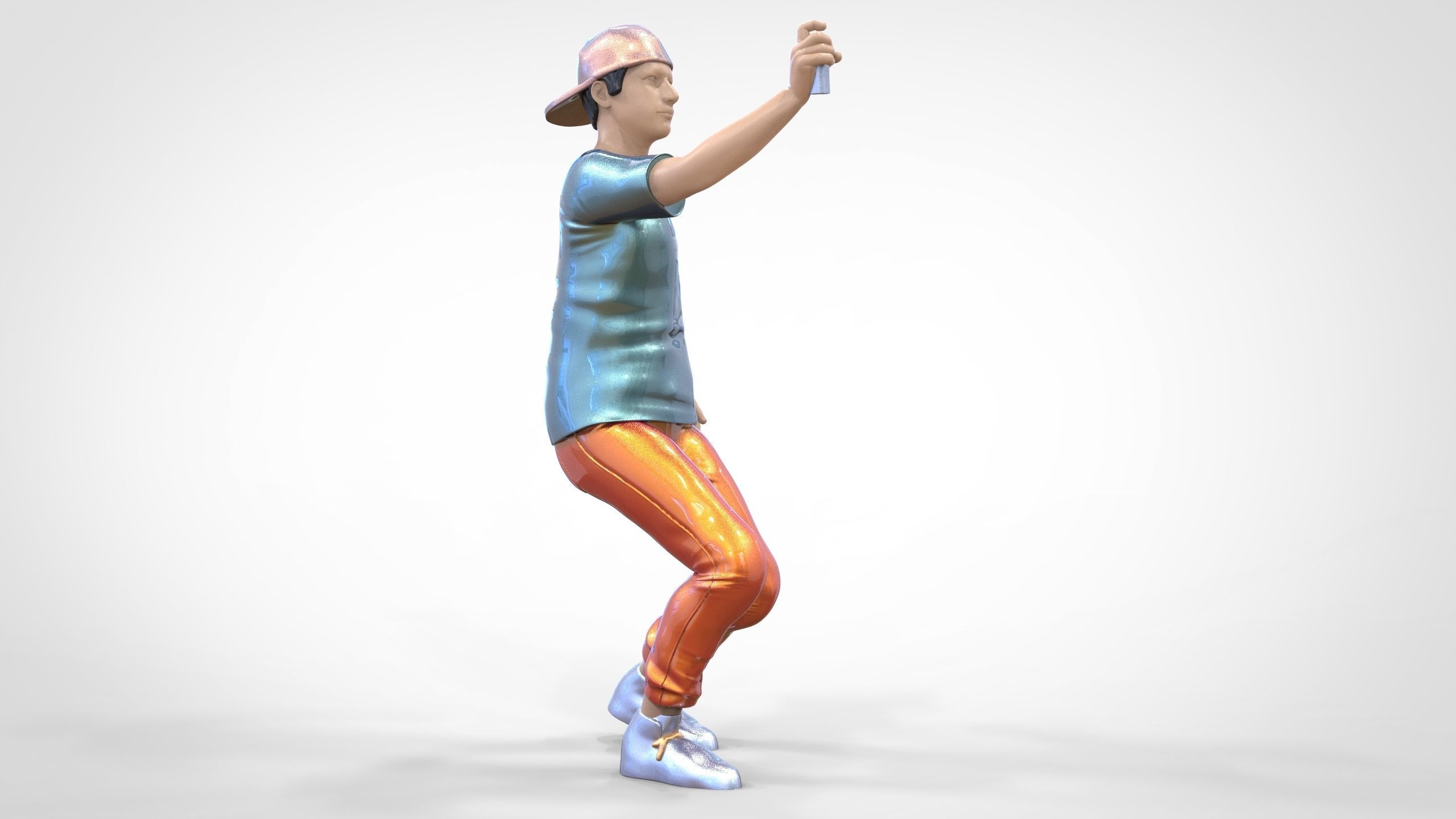 N3 Man spraying paint on the wall 1 64 Miniature 3D print model_1