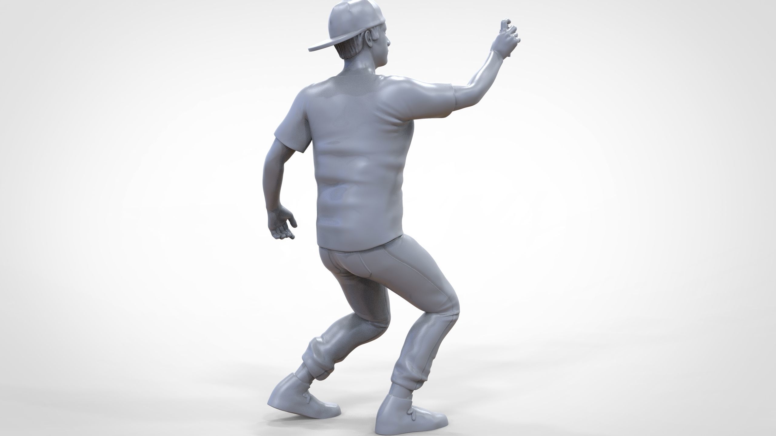 N3 Man spraying paint on the wall 1 64 Miniature 3D print model_23