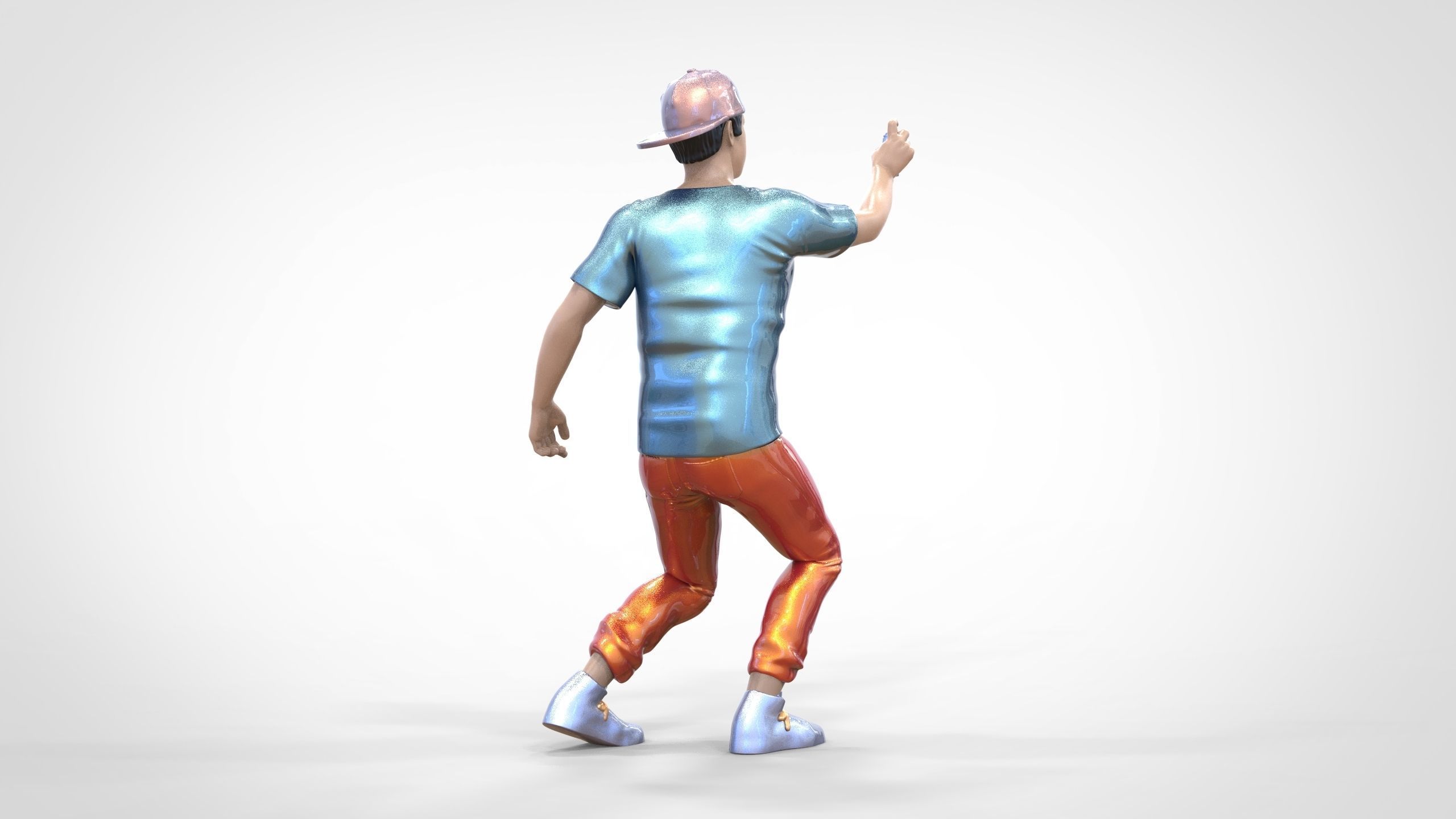 N3 Man spraying paint on the wall 1 64 Miniature 3D print model_6