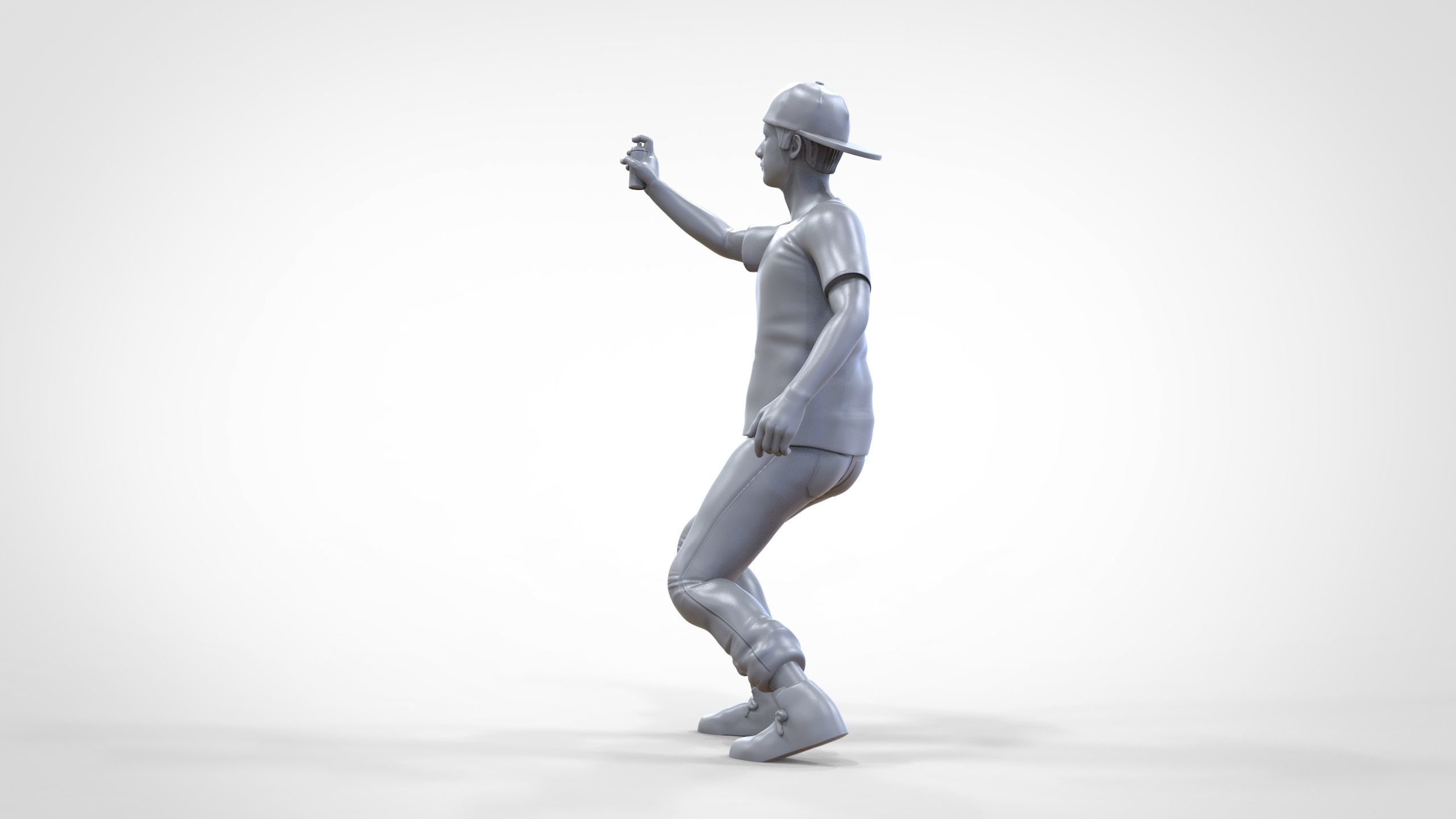 N3 Man spraying paint on the wall 1 64 Miniature 3D print model_26