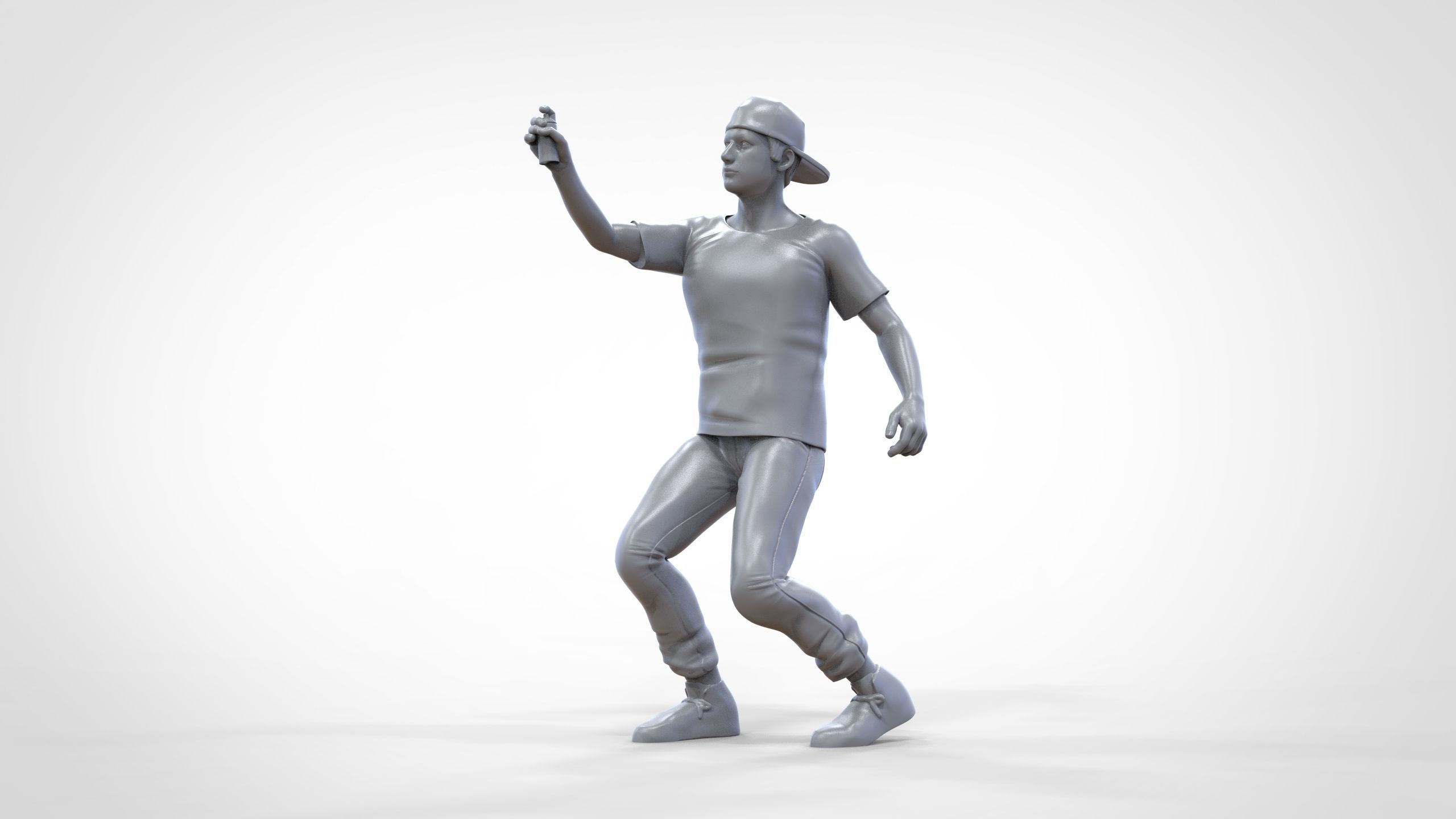 N3 Man spraying paint on the wall 1 64 Miniature 3D print model_28
