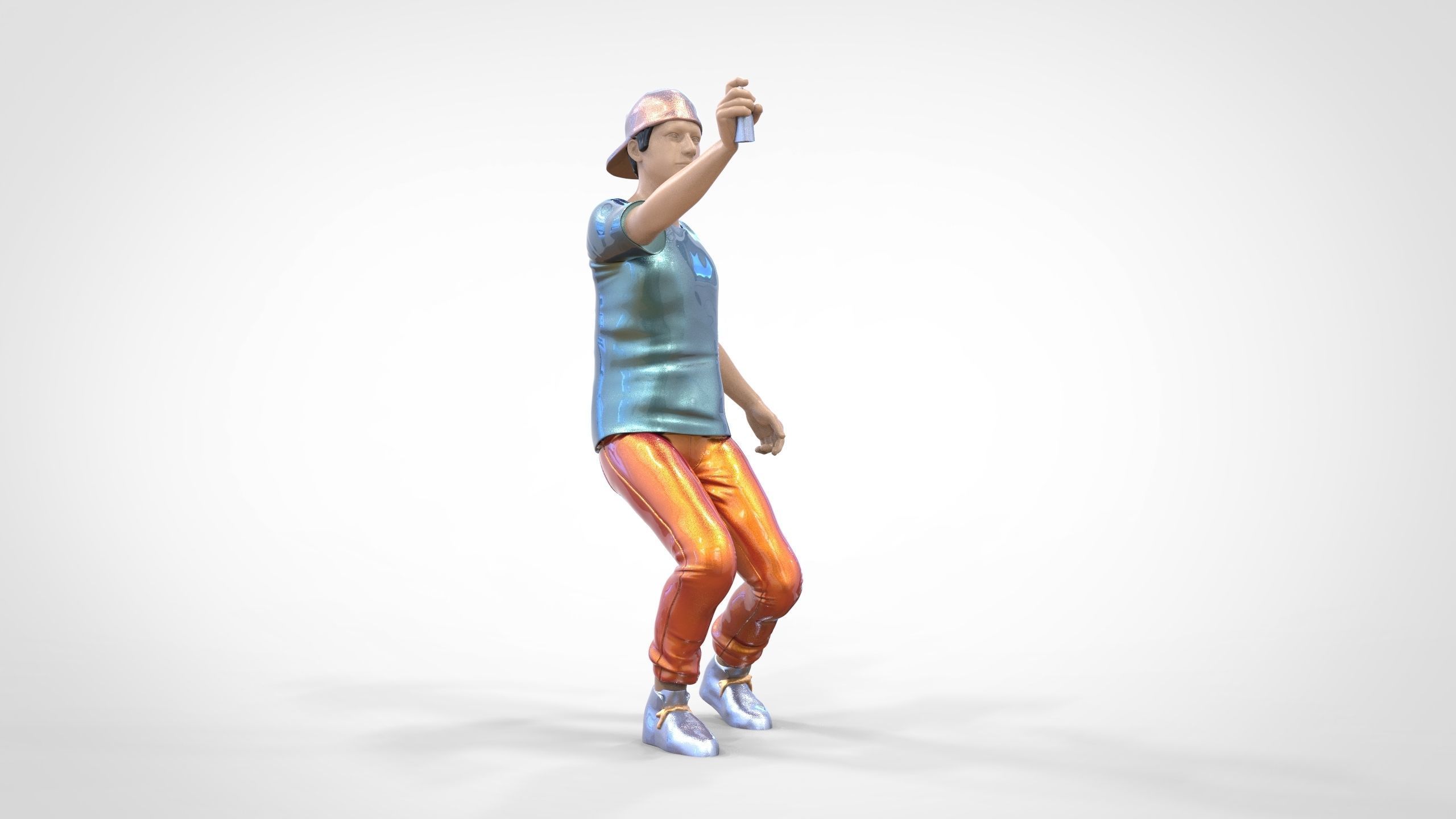 N3 Man spraying paint on the wall 1 64 Miniature 3D print model_20