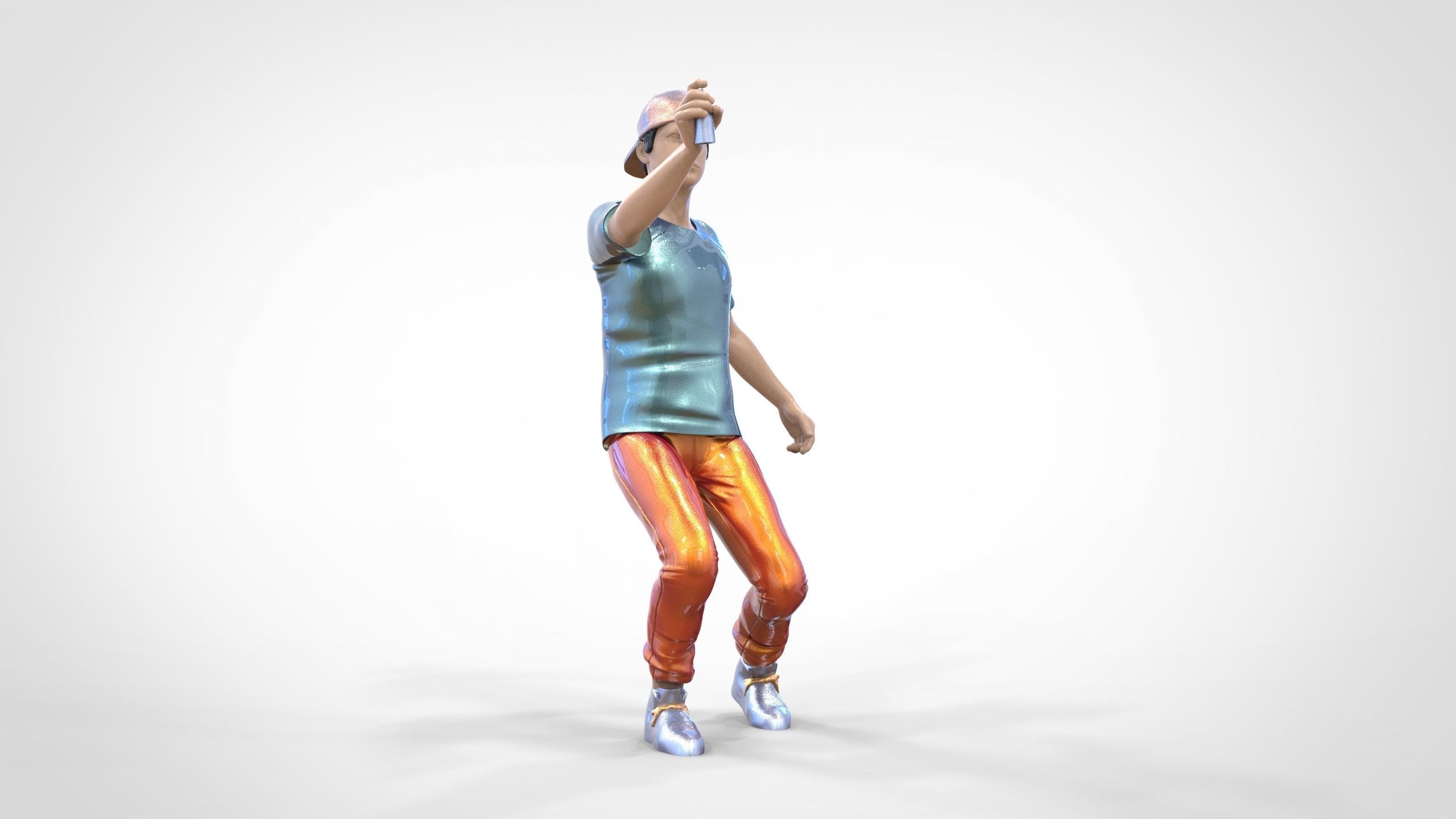 N3 Man spraying paint on the wall 1 64 Miniature 3D print model_19