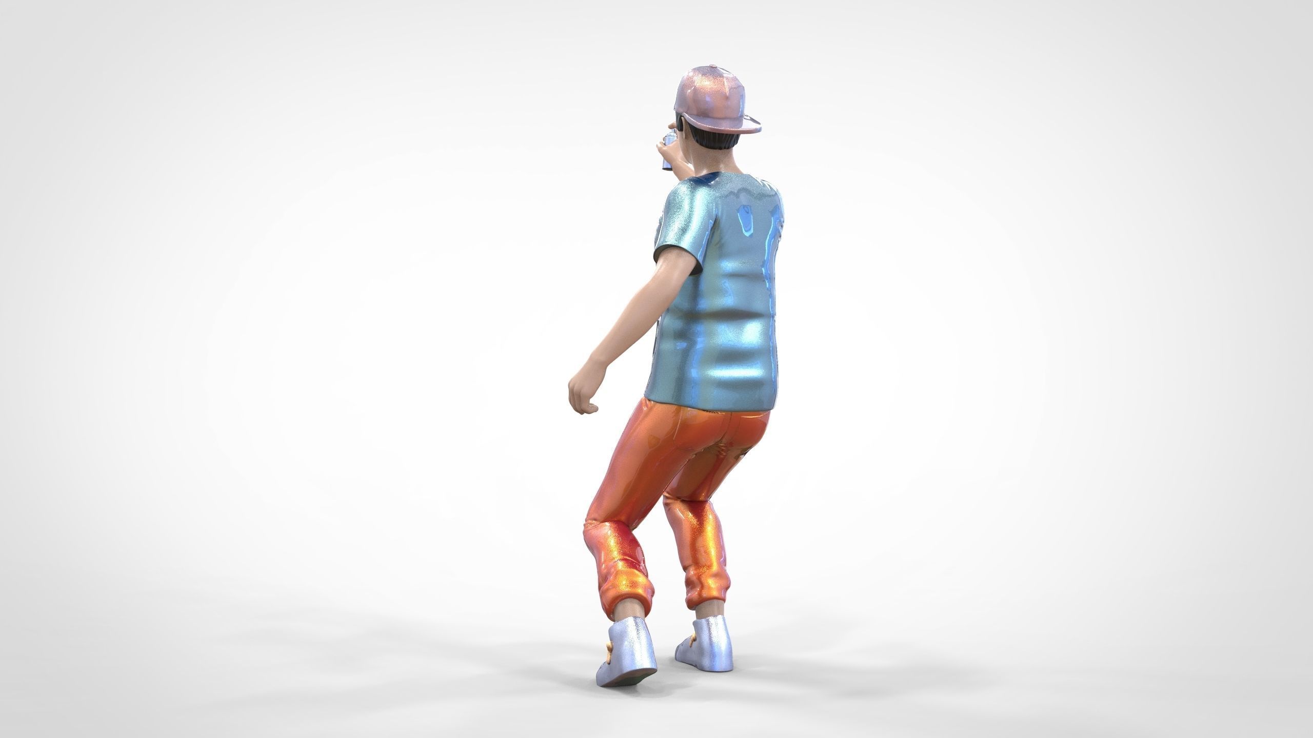 N3 Man spraying paint on the wall 1 64 Miniature 3D print model_9