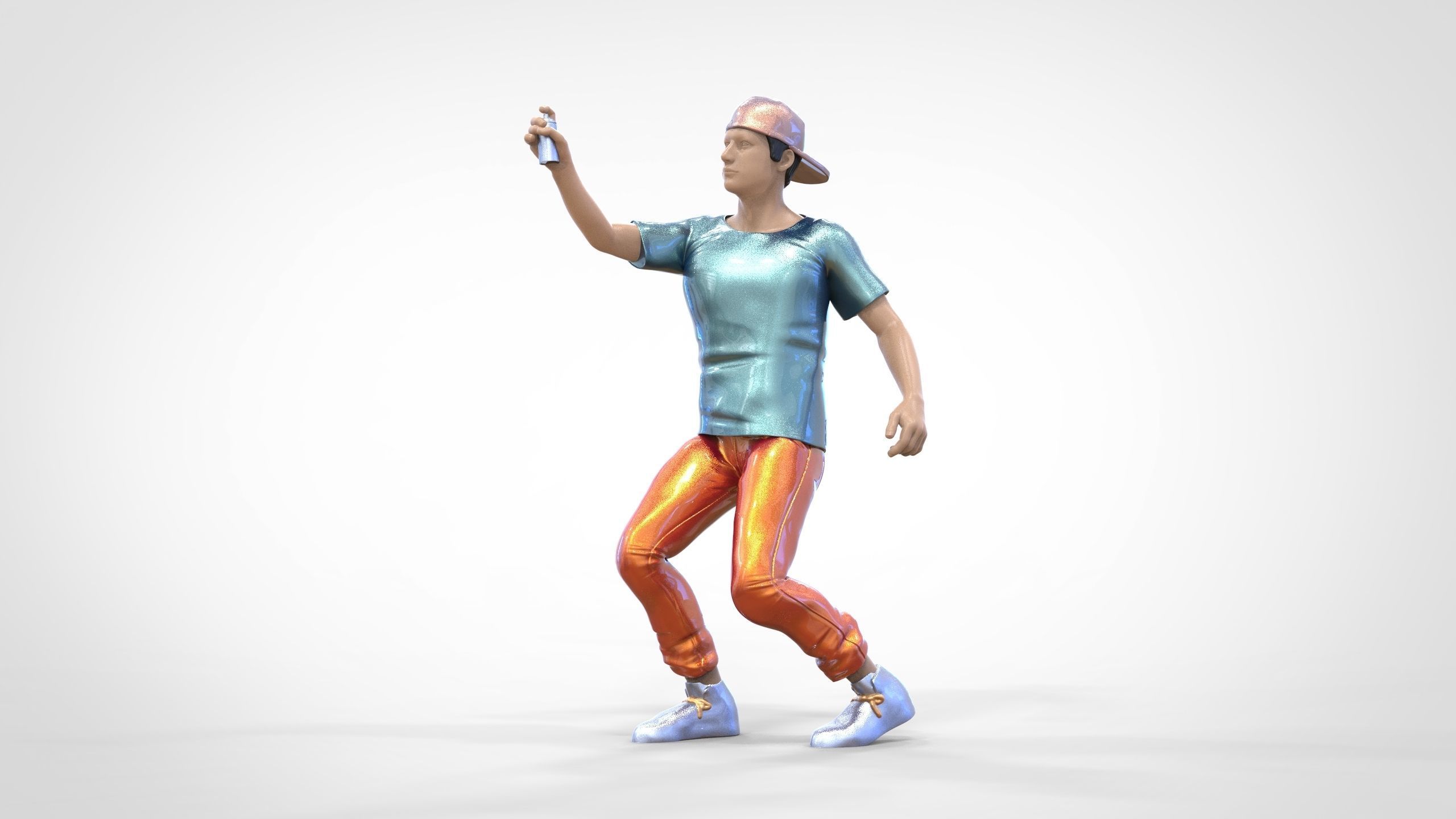 N3 Man spraying paint on the wall 1 64 Miniature 3D print model_15