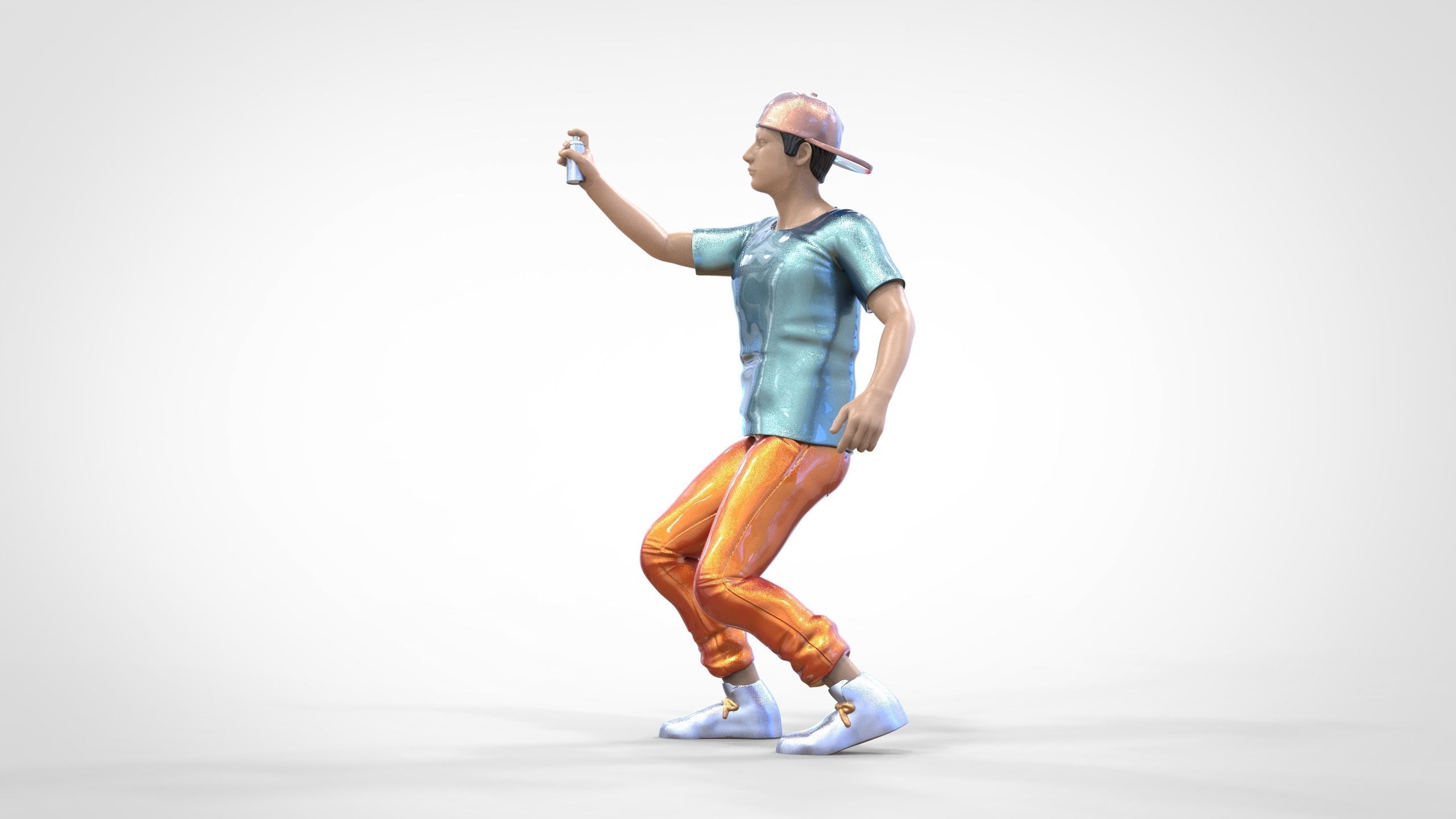 N3 Man spraying paint on the wall 1 64 Miniature 3D print model_13